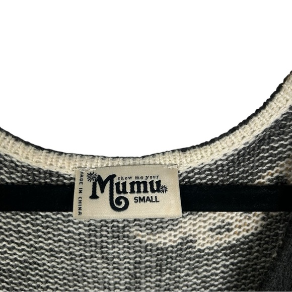 SHOW ME YOUR MUMU Hug Me Sweater Mucci Cat Knit Cheetah Pattern Size Small - Picture 5 of 8